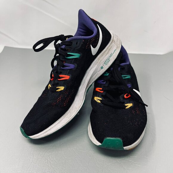 Nike Women Air Zoom Pegasas 36 Running Shoes 7 Black Lace Up Sneakers Ck0820-001 - Picture 1 of 12